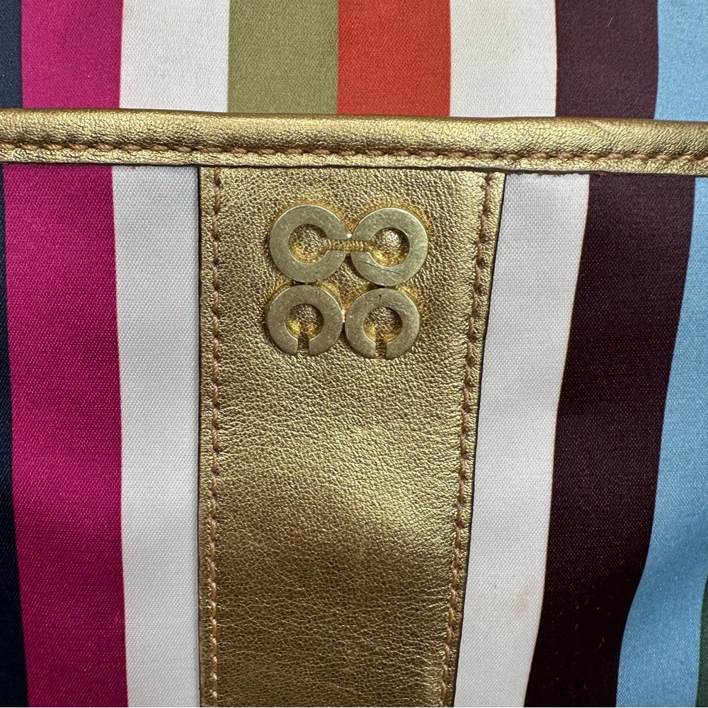 Coach Julia Legacy Stipe Signature Leather Crossbody Swingpack Bag - Picture 3 of 16
